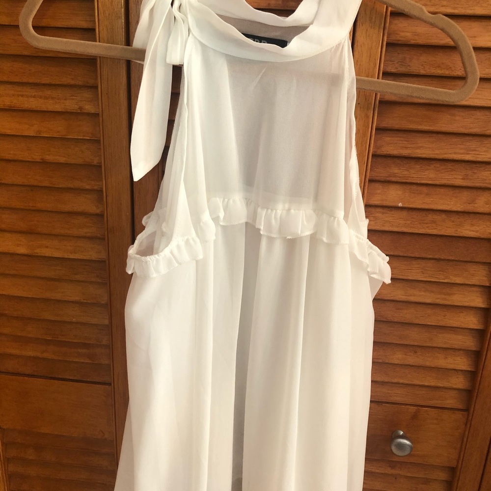 White chiffon-like blouse